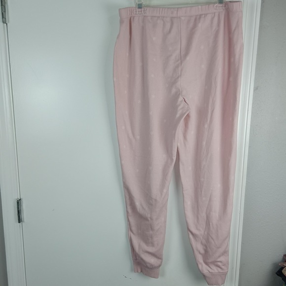 Lauren Conrad Pants Womens Large Pink Sleepwear Snowflake Print Pajama Lounge - Picture 7 of 8